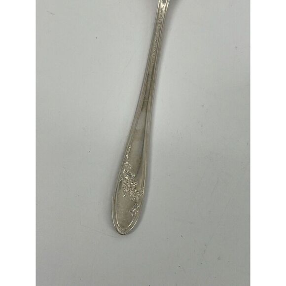Oneida Tudor Plate Community Queen Bess Table Serving Spoon Silver Plate - Picture 8 of 8